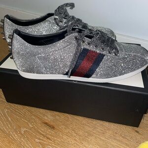 COPY - Gucci women’s web sneaker glitter studs